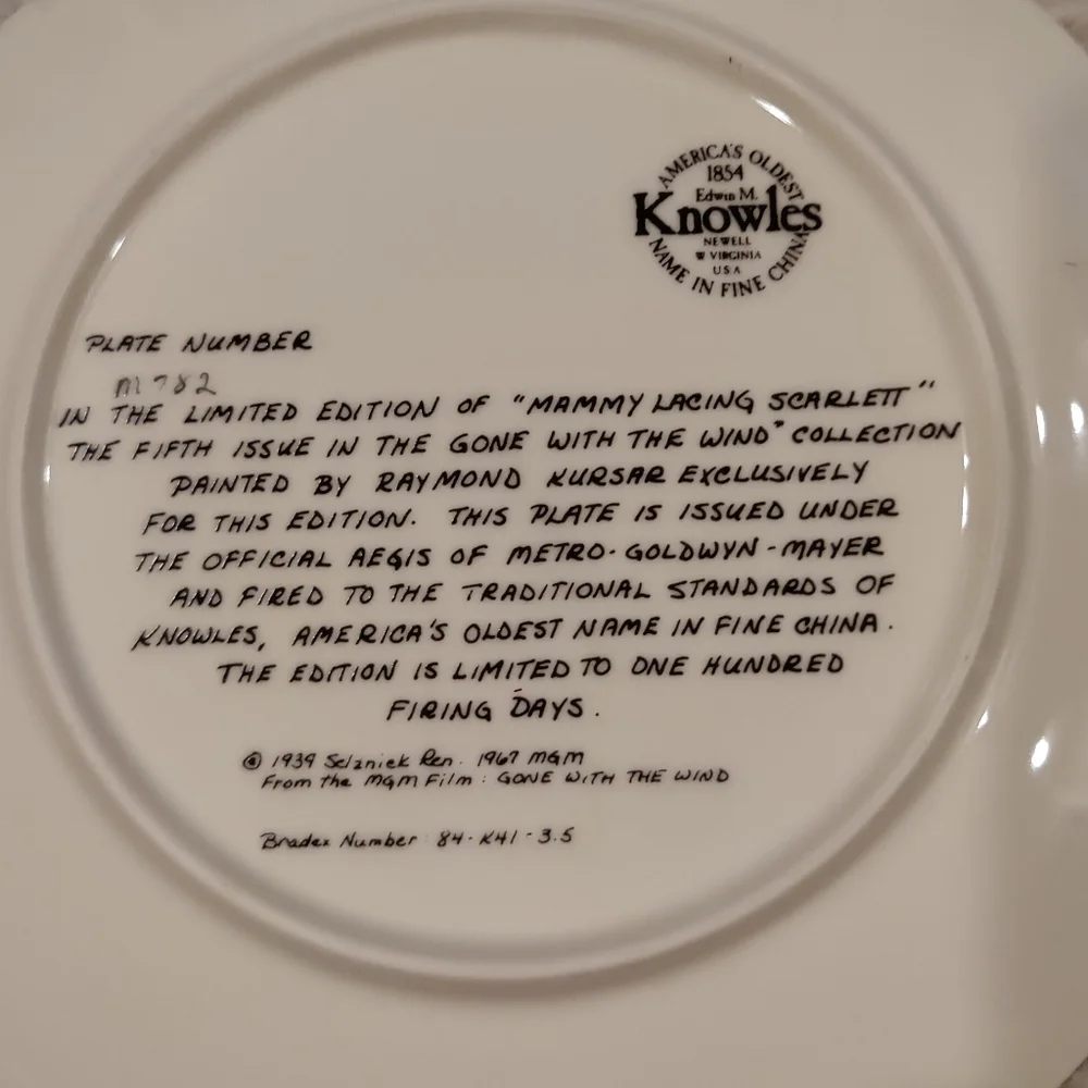 Knowles Limited Edition Gone With The Wind 